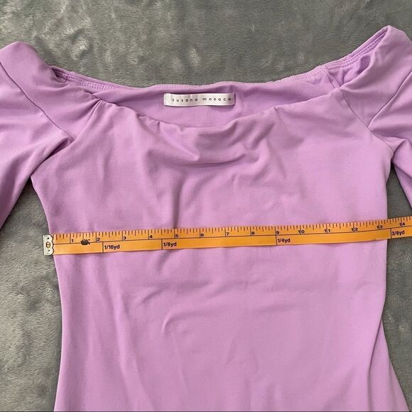 SUSANA Monaco Off-the-shoulder Purple Dress Size XS - Picture 9 of 9